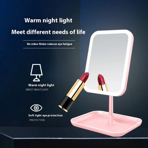 Portable LED Makeup Mirror - Rechargeable & Slim Travel Design